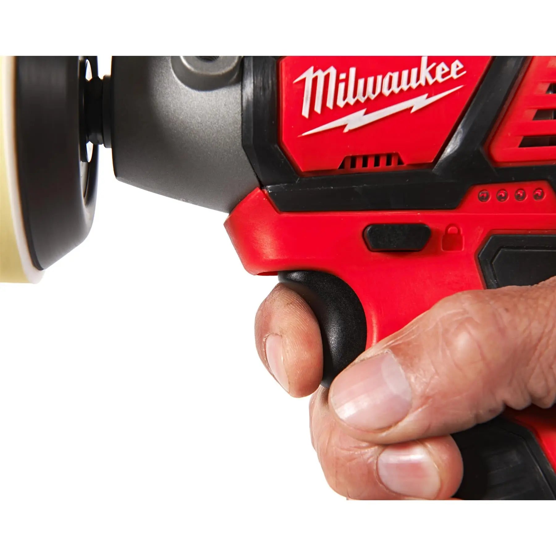 Milwaukee M12 12V Sub Compact Cordless Polisher Sander Bare Unit M12BPS-0  White Rose Tools