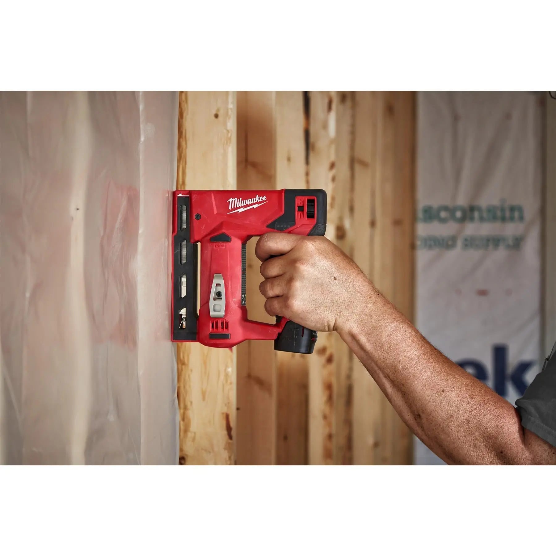 Milwaukee M12 12V Sub Compact Cordless Stapler Bare Unit M12BST-0  White Rose Tools