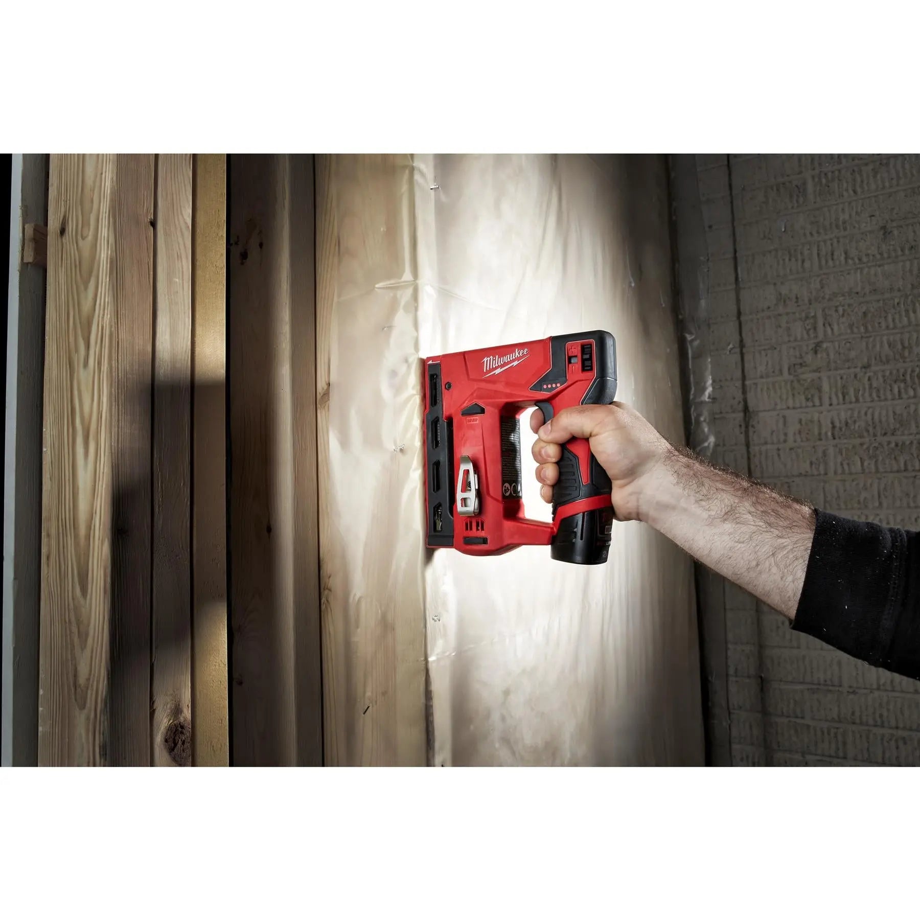 Milwaukee M12 12V Sub Compact Cordless Stapler Bare Unit M12BST-0  White Rose Tools
