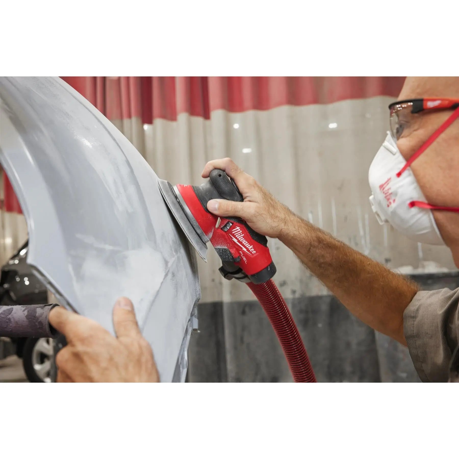 Milwaukee M12 Fuel 12V 150mm Cordless Random Orbital Sander with 5mm Orbit Bare Unit M12FROS5-0  White Rose Tools