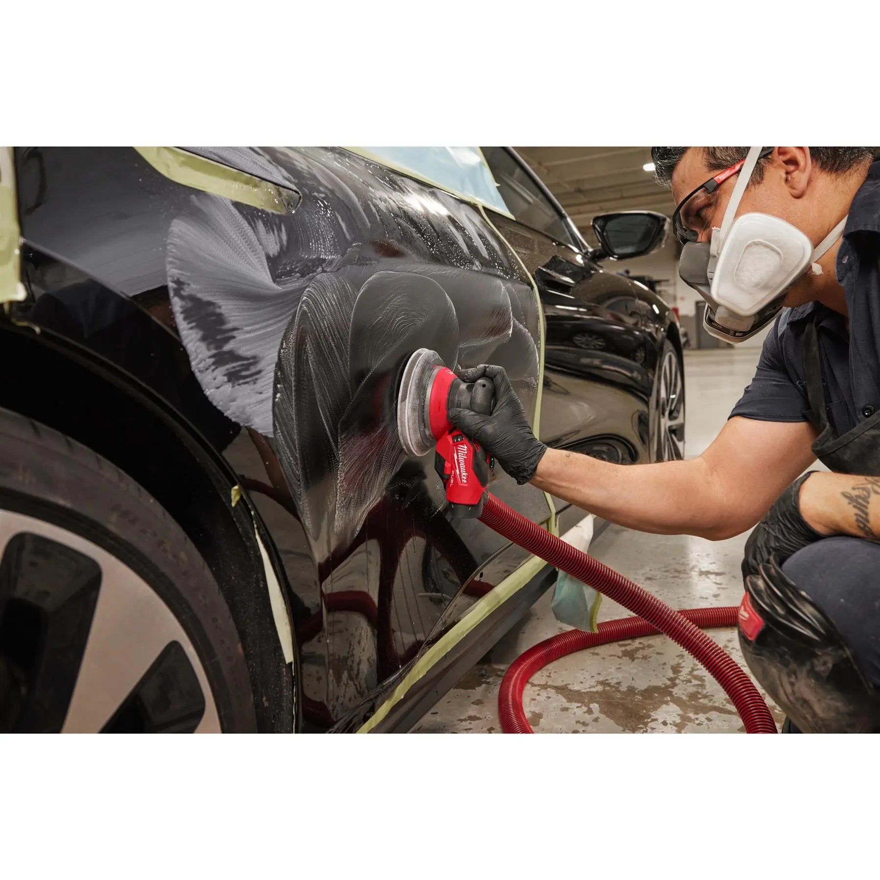 Milwaukee M12 Fuel 12V 150mm Cordless Random Orbital Sander with 5mm Orbit Bare Unit M12FROS5-0  White Rose Tools