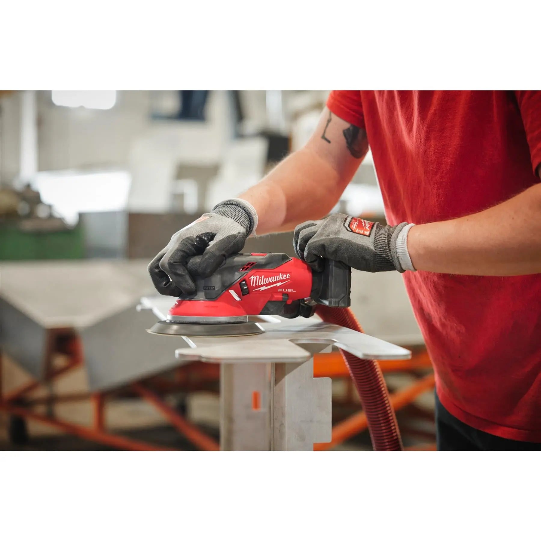 Milwaukee M12 Fuel 12V 150mm Cordless Random Orbital Sander with 5mm Orbit Bare Unit M12FROS5-0  White Rose Tools