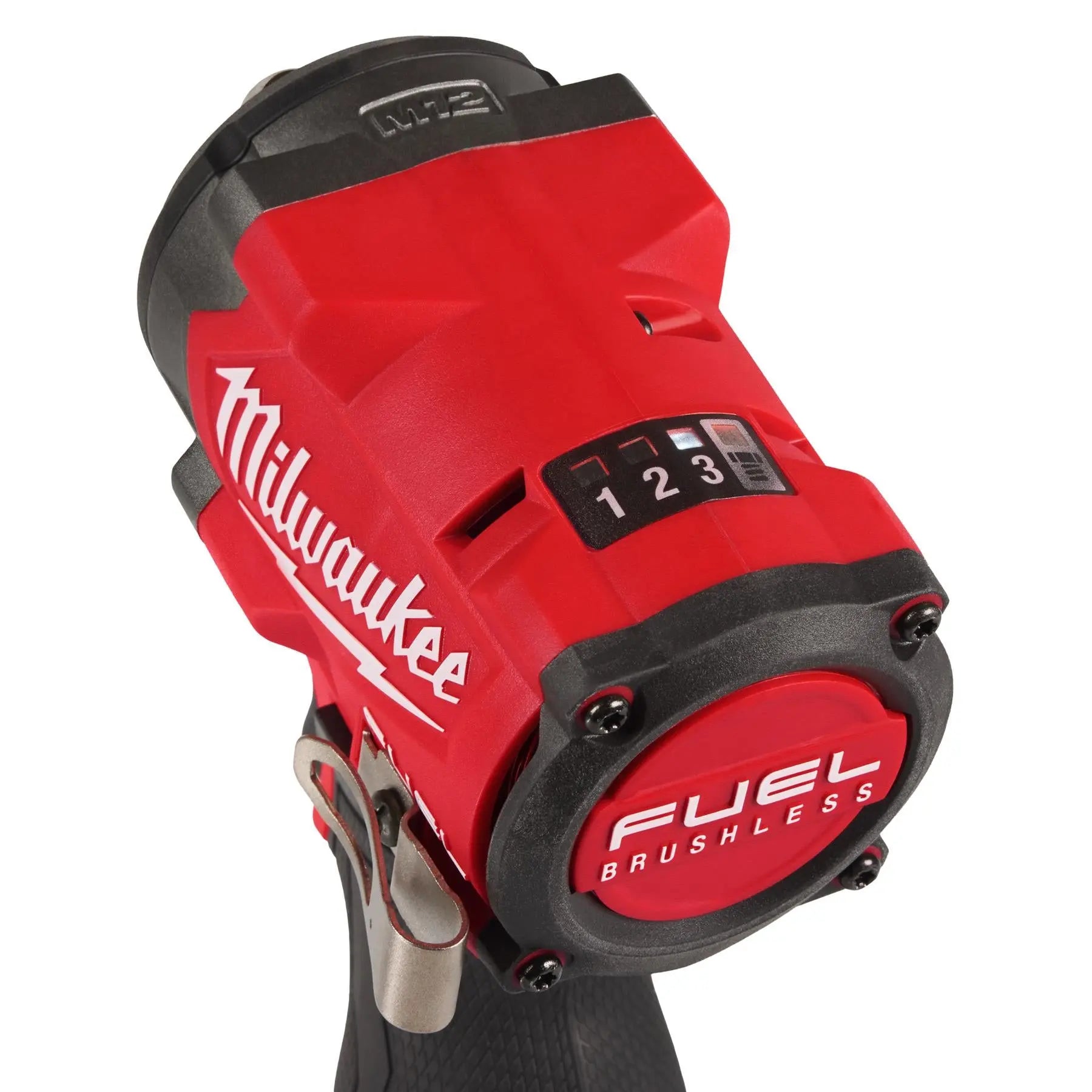 Milwaukee M12 Fuel 12V 3/8" Drive Cordless Compact Impact Wrench Friction Ring 2 x 5Ah HO Battery + Charger M12FCIWF38G3-502X  White Rose Tools