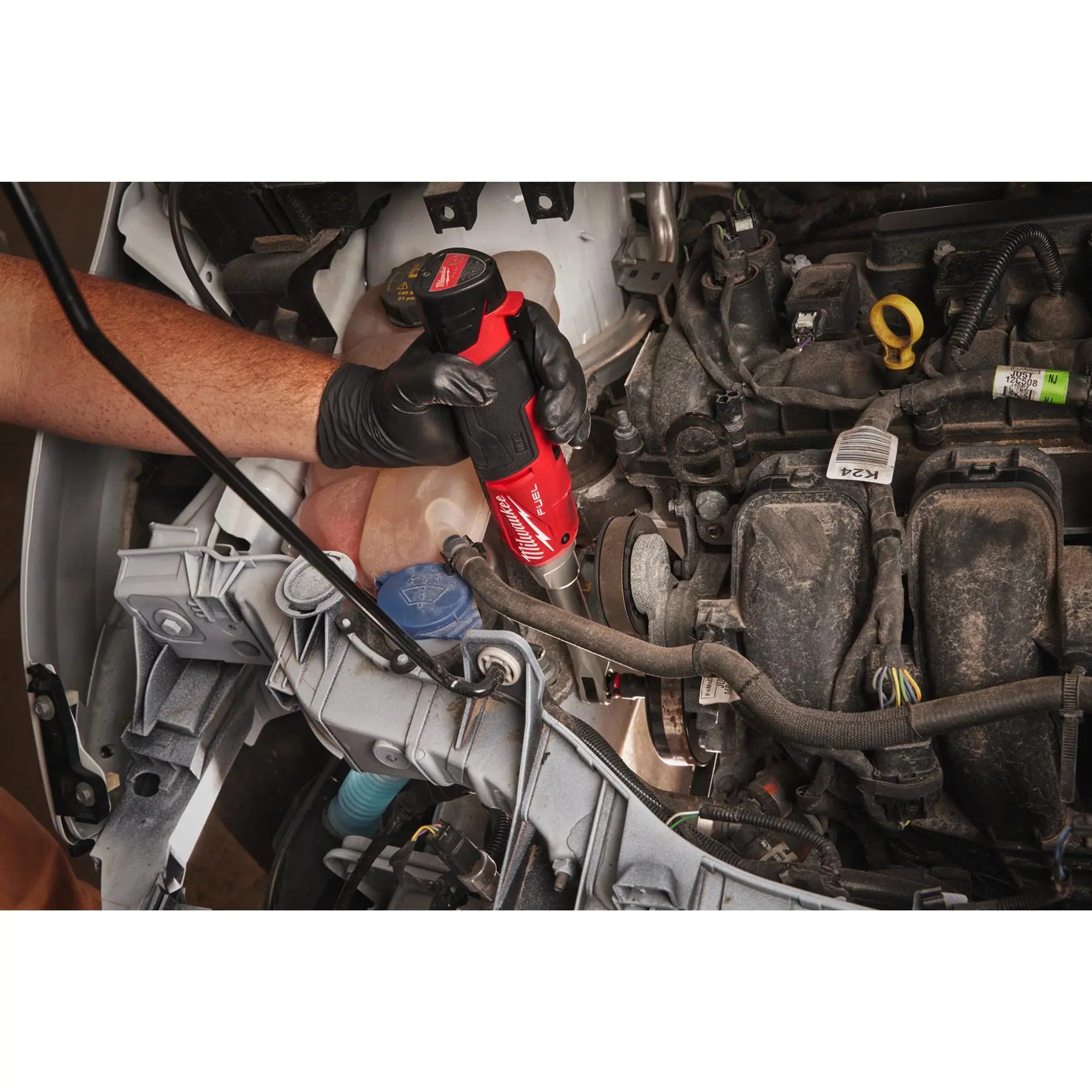 Milwaukee M12 Fuel 12V 3/8" Drive Cordless Extended Reach High Speed Ratchet Bare Unit M12FHIR38LR-0  White Rose Tools