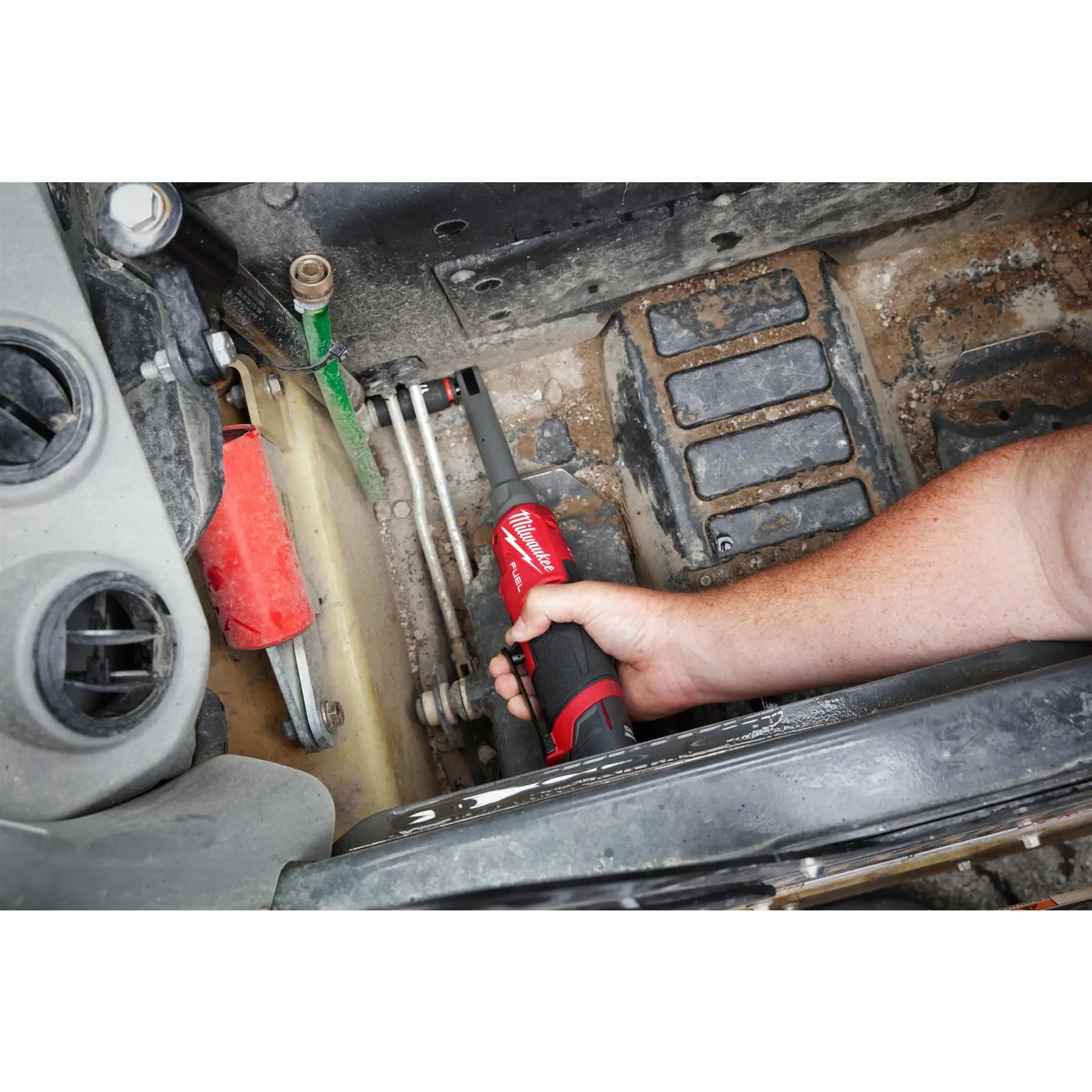 Milwaukee M12 Fuel 12V 3/8" Drive Cordless Extended Reach High Speed Ratchet Bare Unit M12FHIR38LR-0  White Rose Tools