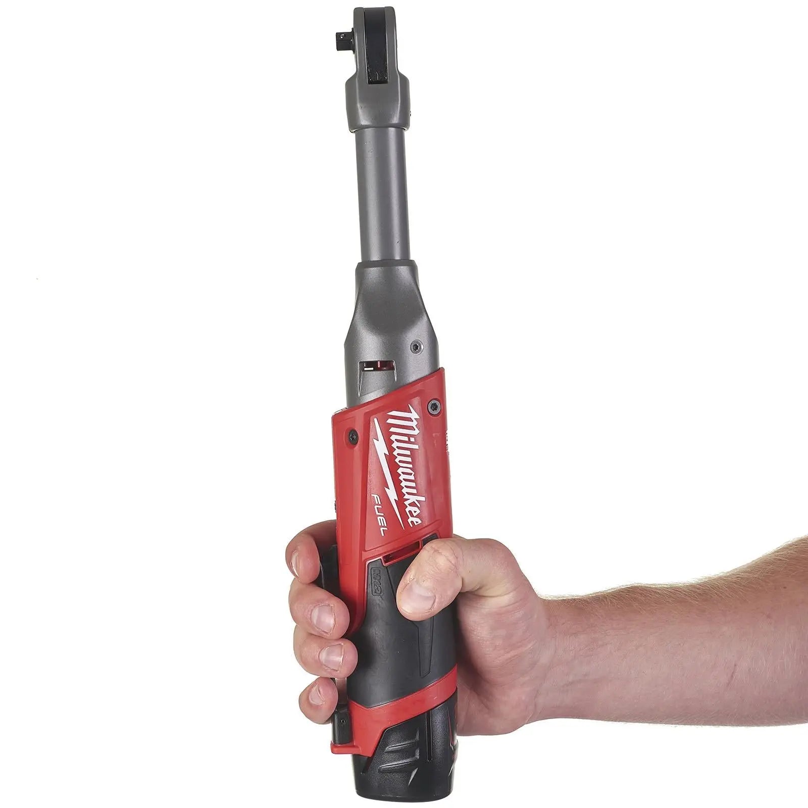 Milwaukee M12 Fuel 12V 3/8" Drive Cordless Extended Reach Ratchet Bare Unit M12FIR38LR-0  White Rose Tools