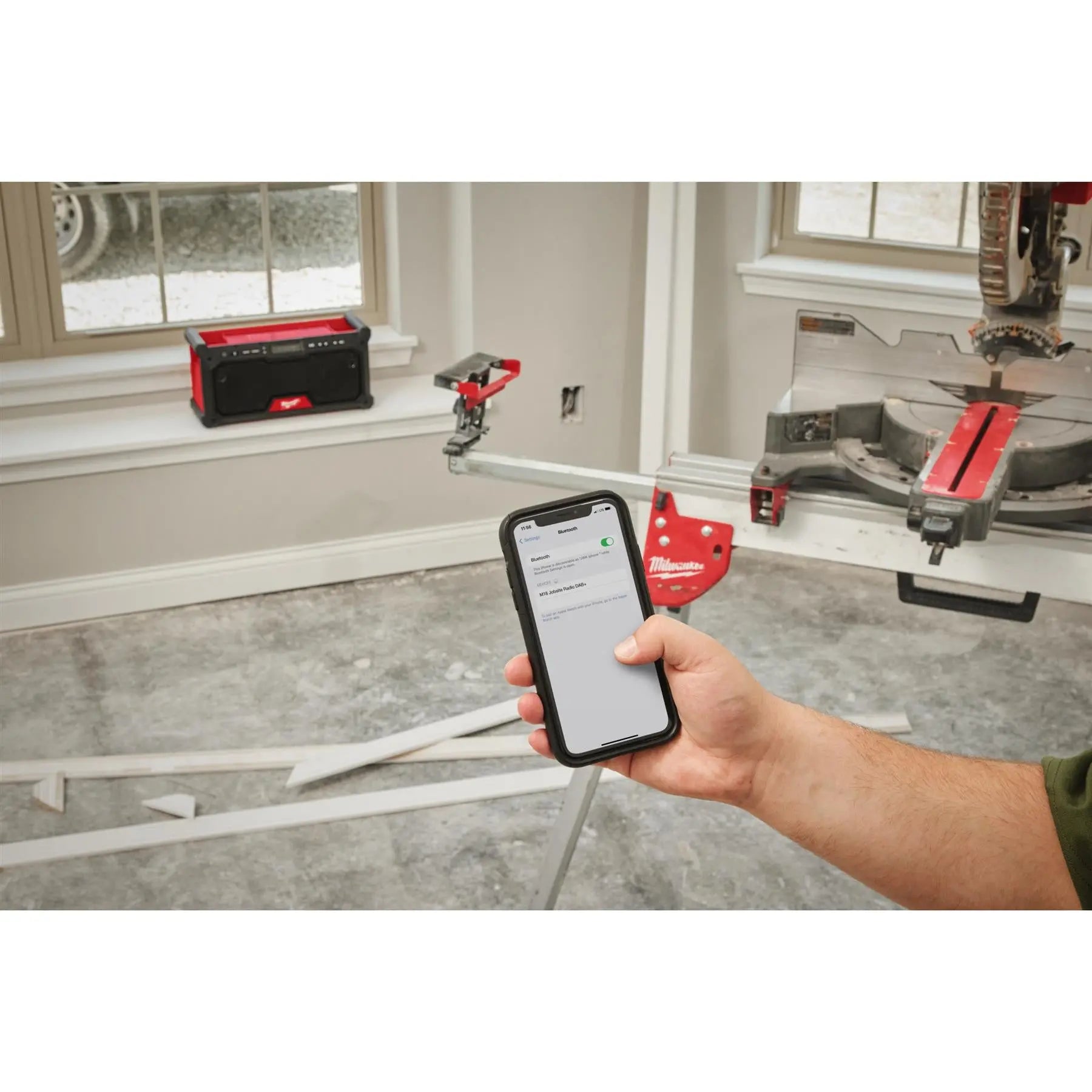 Milwaukee M18 18V Cordless Jobsite Radio DAB+ Bare Unit M18RADDAB+G2-0  White Rose Tools