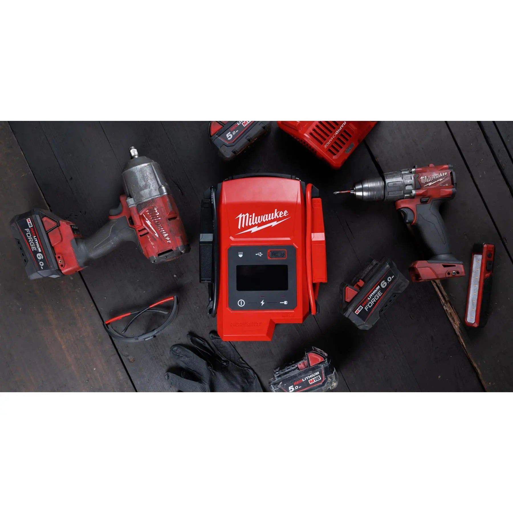 Milwaukee M18 18V Cordless Jump Starter Bare Unit M18JS2000-0  White Rose Tools