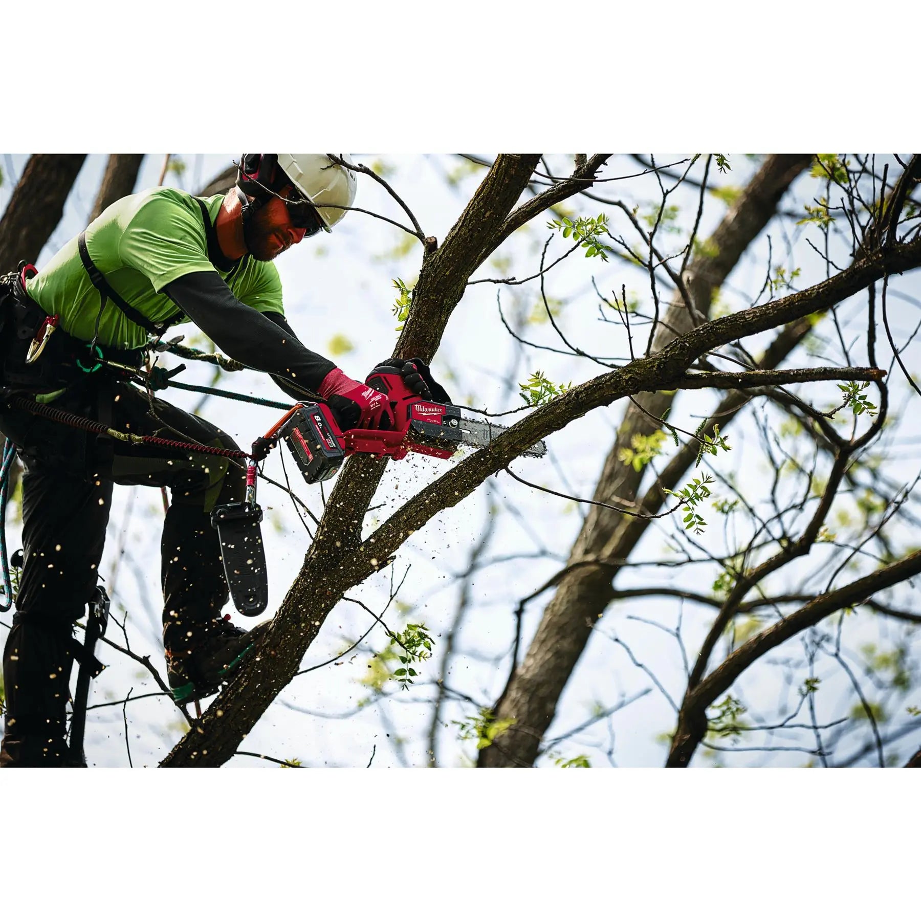 Milwaukee M18 18V FUEL HATCHET Pruning Saw 20cm Brushless Bare Unit M18FHS20-0  White Rose Tools