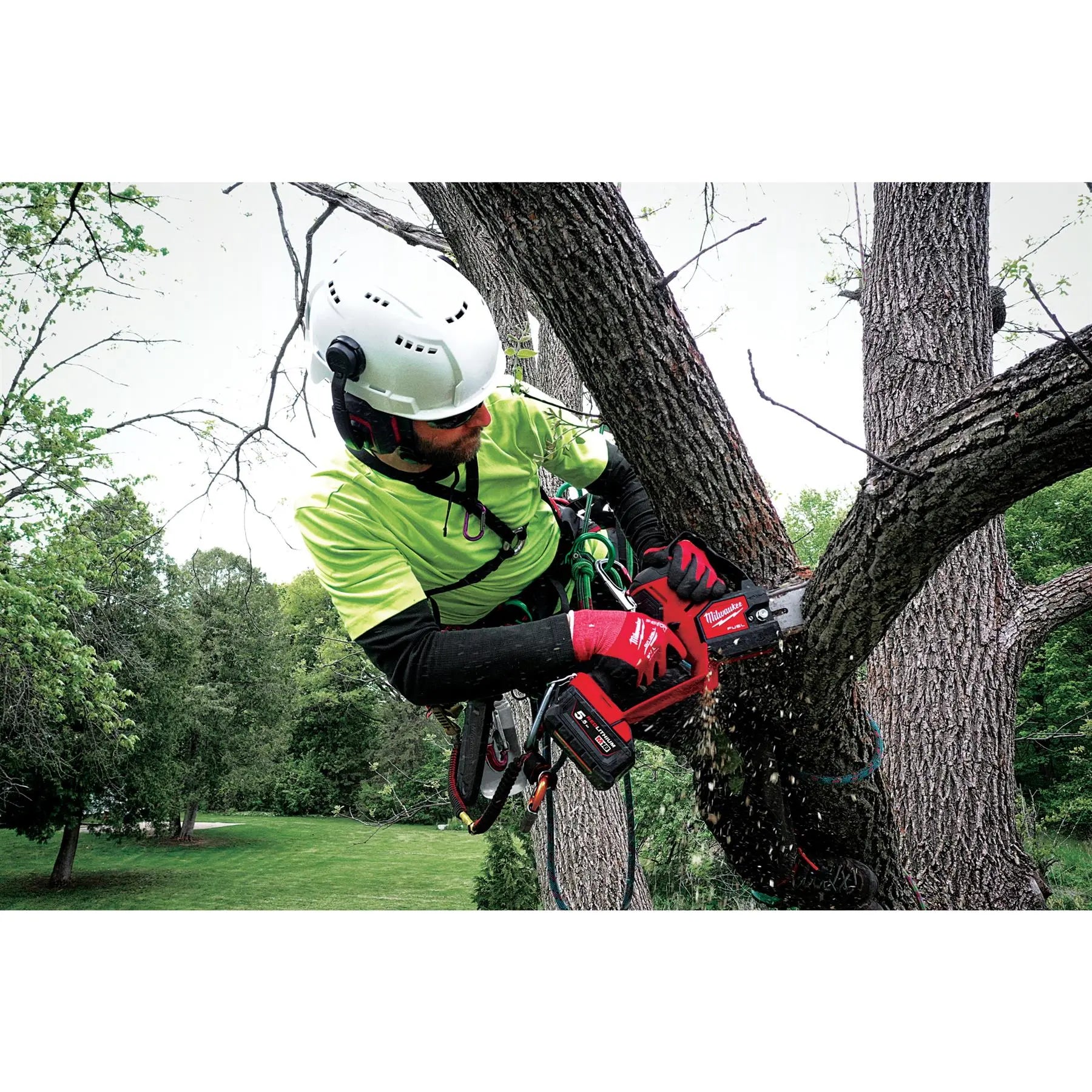 Milwaukee M18 18V FUEL HATCHET Pruning Saw 20cm Brushless Bare Unit M18FHS20-0  White Rose Tools