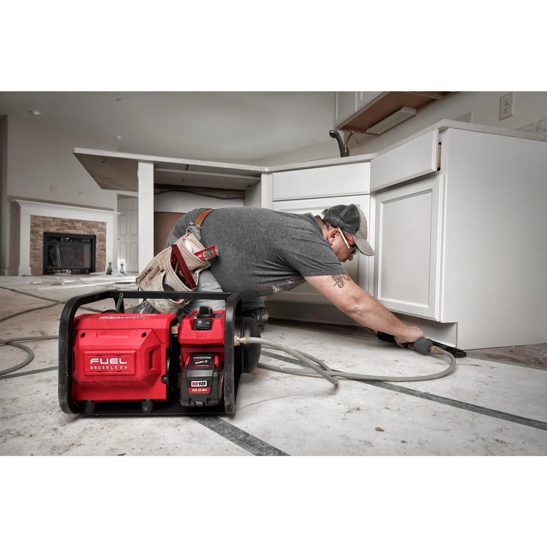 Milwaukee M18 18V Fuel Cordless Air Compressor Bare Unit M18FAC-0  White Rose Tools
