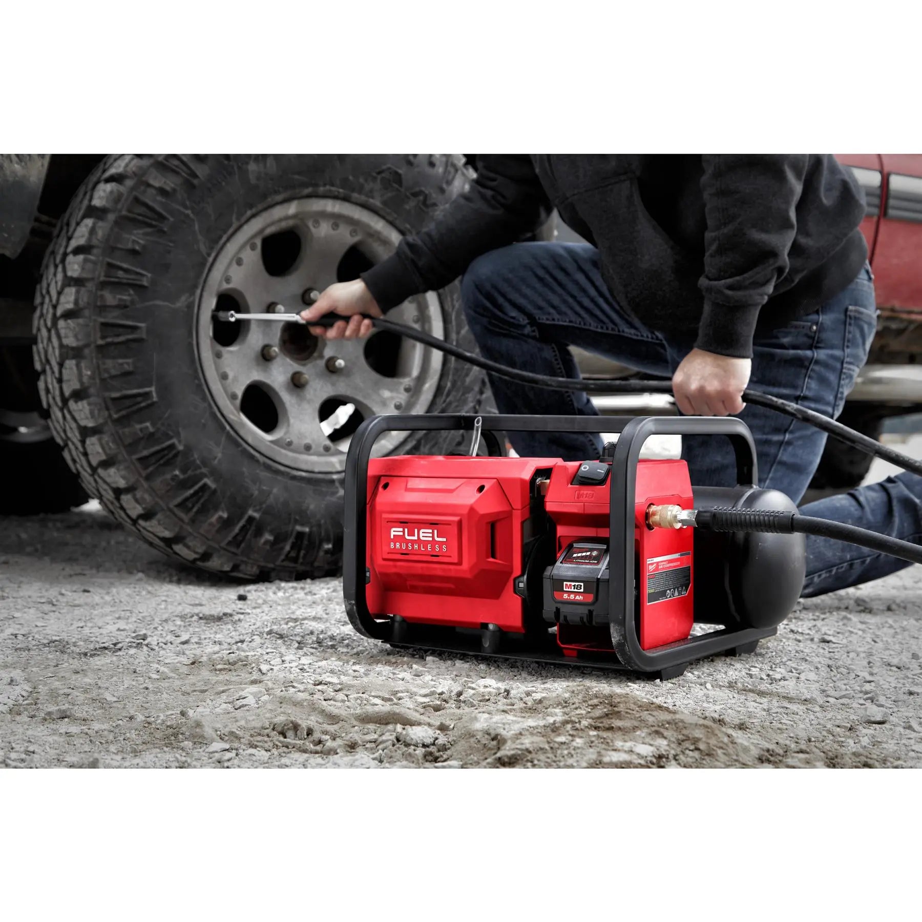 Milwaukee M18 18V Fuel Cordless Air Compressor Bare Unit M18FAC-0  White Rose Tools