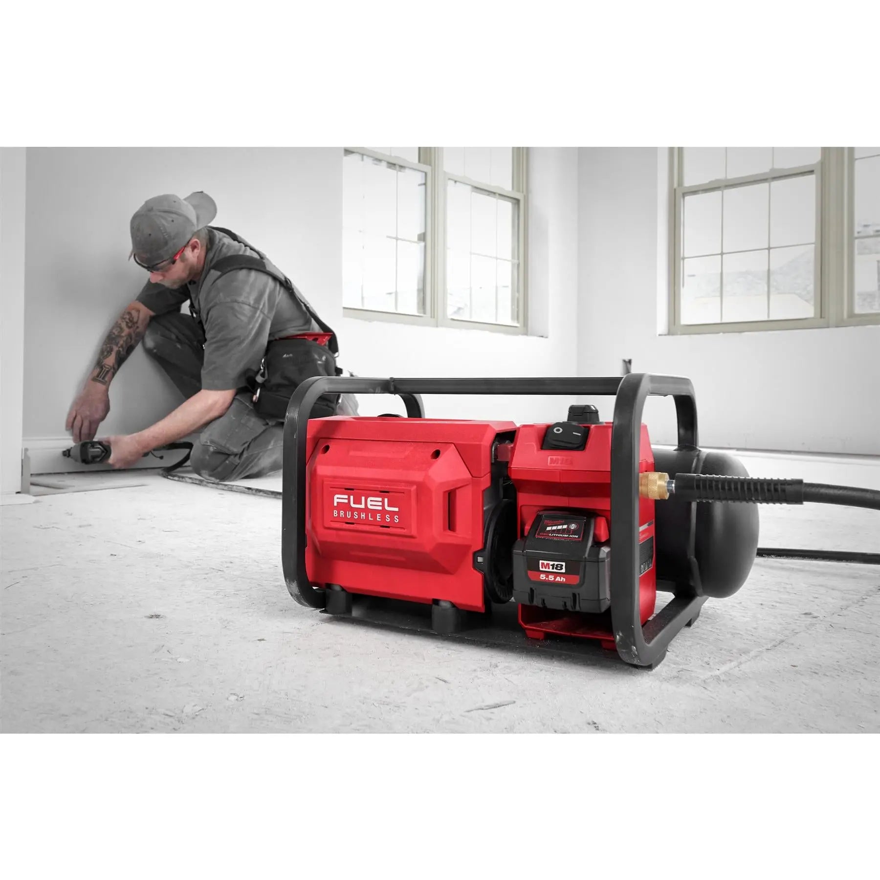 Milwaukee M18 18V Fuel Cordless Air Compressor Bare Unit M18FAC-0  White Rose Tools