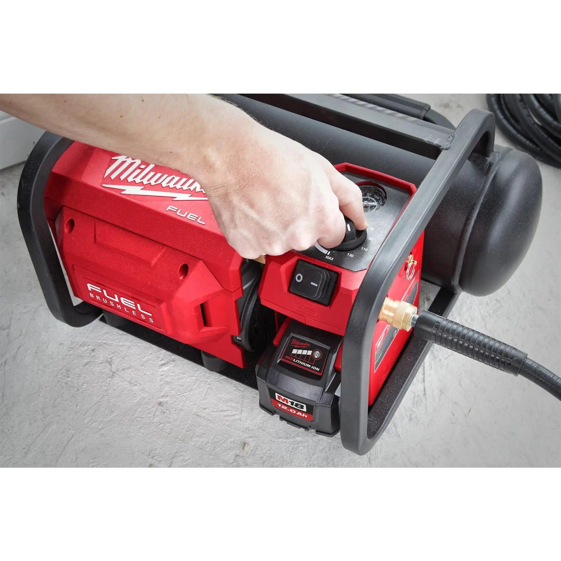 Milwaukee M18 18V Fuel Cordless Air Compressor Bare Unit M18FAC-0  White Rose Tools