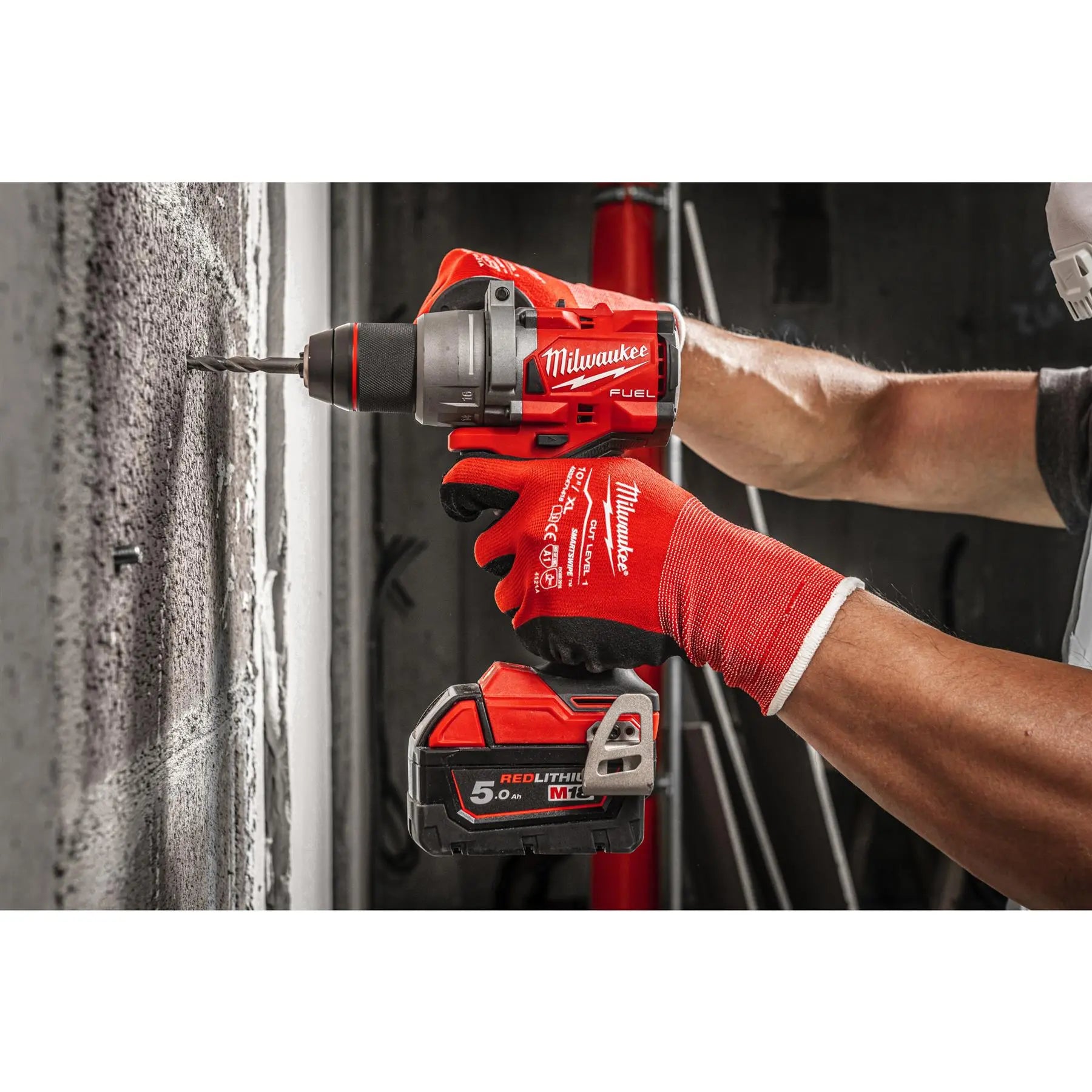 Milwaukee M18 18V Fuel Cordless Percussion Combi Drill Bare Unit M18FPD3-0  White Rose Tools