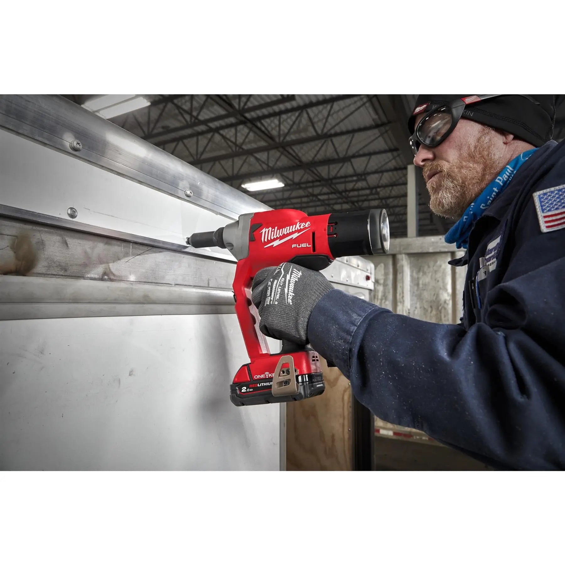 Milwaukee M18 18V Fuel One-Key Cordless Rivet Tool in HD Box Bare Unit M18ONEFPRT-0X  White Rose Tools