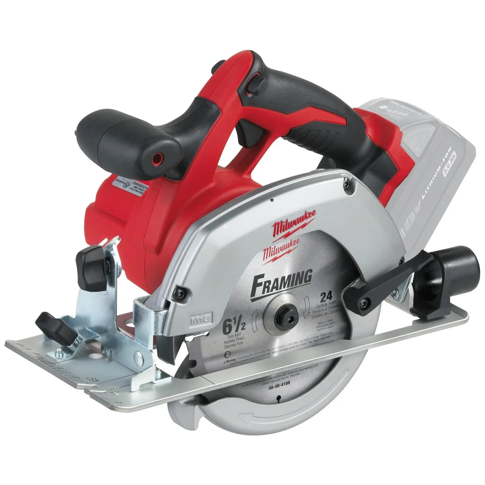 Milwaukee M18 18V Heavy Duty Circular Saw Wood & Plastic 165mm Bare Unit HD18CS-0  White Rose Tools