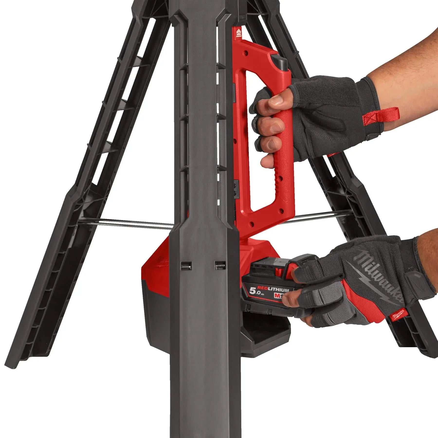 Milwaukee M18 18V LED Stand Light TRUEVIEW High Definition Lighting 2800 Lumens Bare Unit M18SAL2-0  White Rose Tools