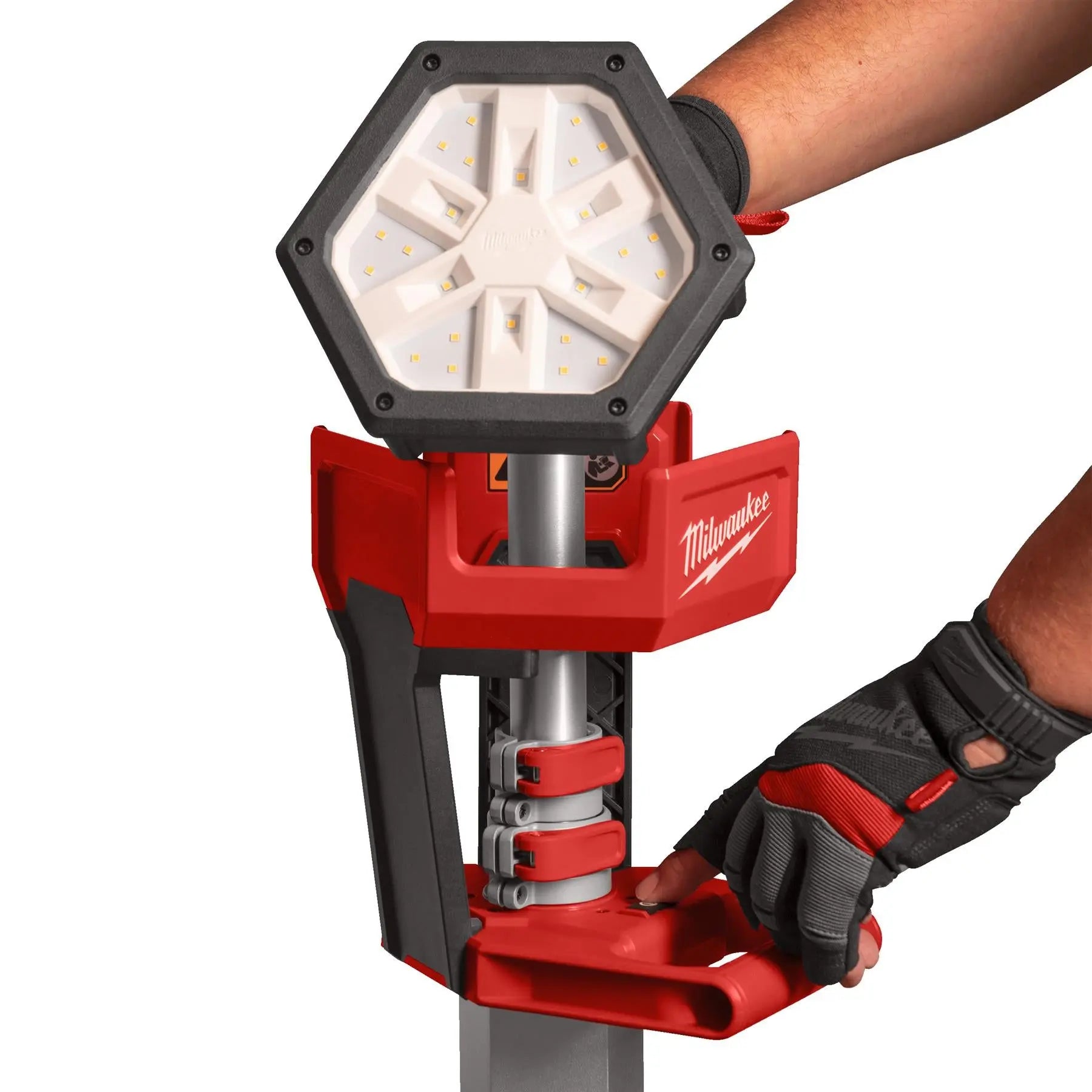 Milwaukee M18 18V LED Stand Light TRUEVIEW High Definition Lighting 2800 Lumens Bare Unit M18SAL2-0  White Rose Tools