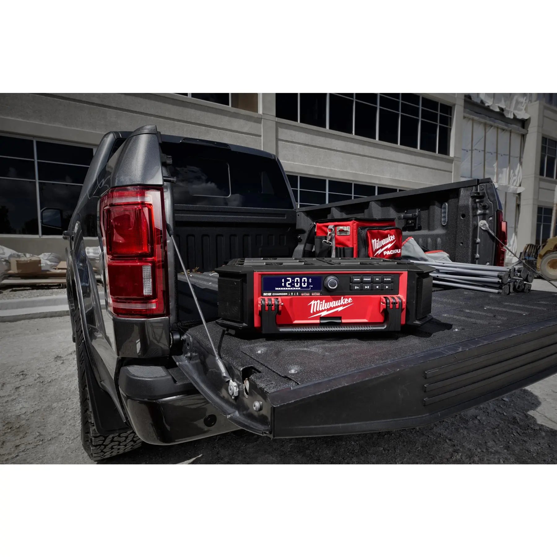 Milwaukee M18 18V PACKOUT Radio Charger DAB+ AM/FM Bare Unit M18PRCDAB+-0  White Rose Tools