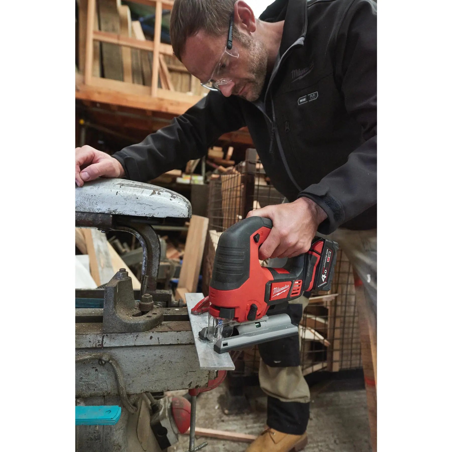 Milwaukee M18 18V Top Handle Jigsaw FIXTEC Quick Change Bare Unit M18BJS-0  White Rose Tools