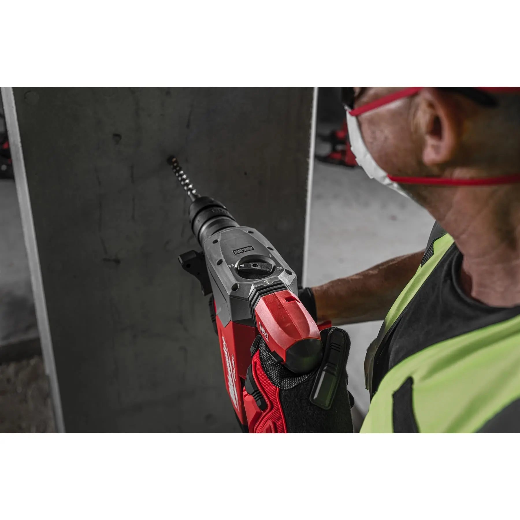 Milwaukee M18 Fuel 18V One-Key 4 Mode 32mm Cordless SDS Plus Hammer Drill Fixtec Chuck HD Box Bare Unit M18ONEFHPX-0X  White Rose Tools