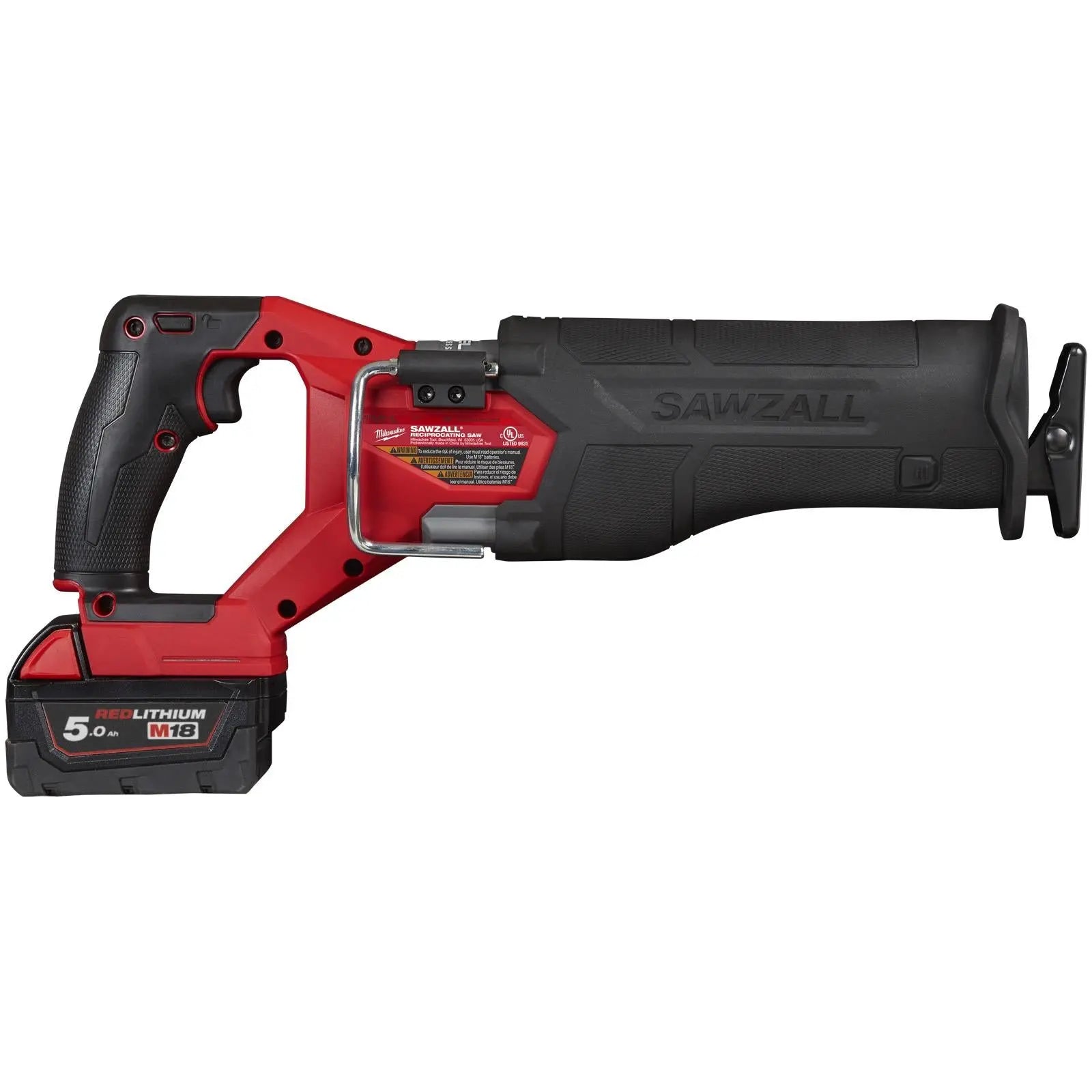 Milwaukee M18 Fuel 18V SAWZALL Cordless Reciprocating Saw 5.0Ah Battery Charger HD Box M18FSZ-501X  White Rose Tools