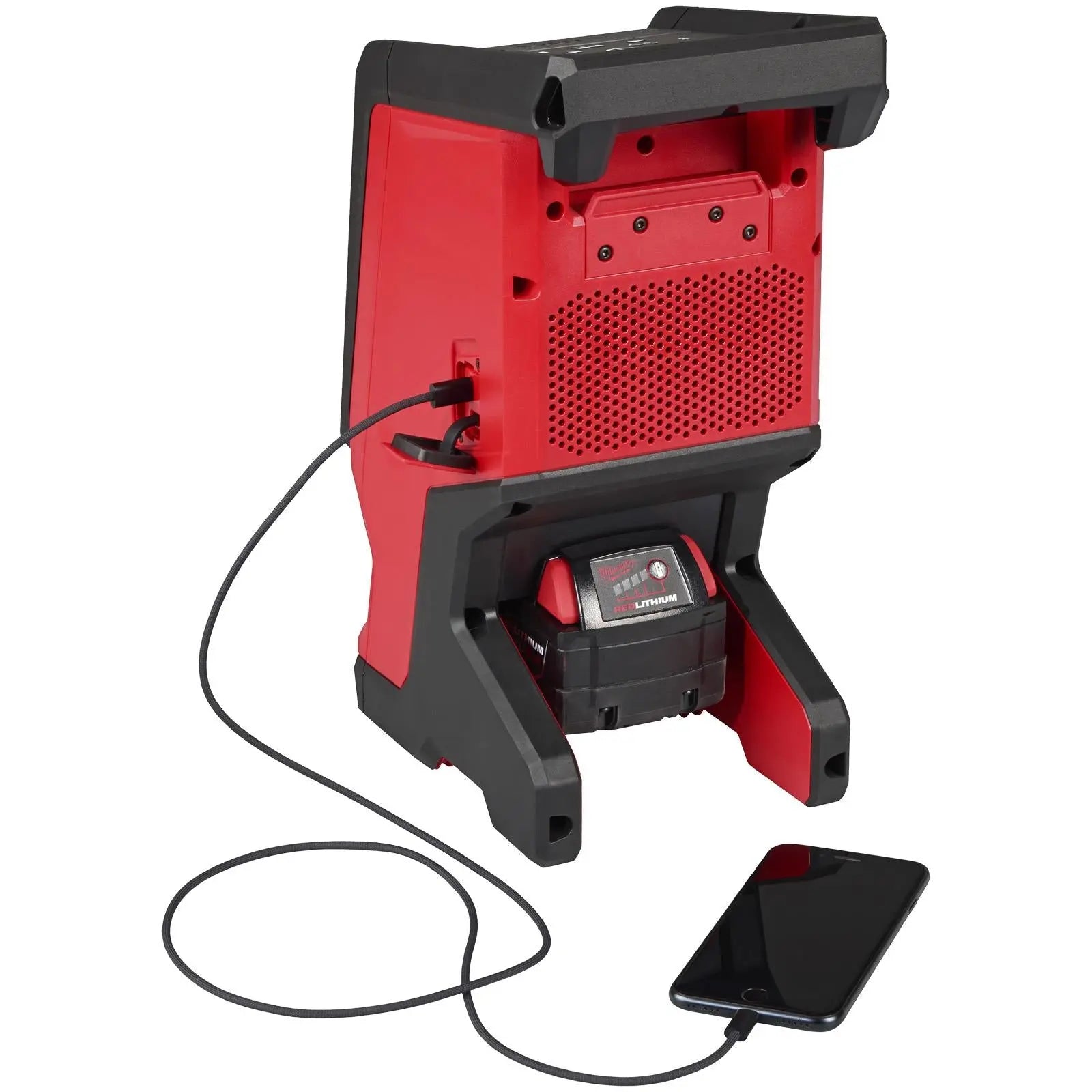 Milwaukee M18 Jobsite Bluetooth Speaker Body Only M18SPEJSG2-0  White Rose Tools