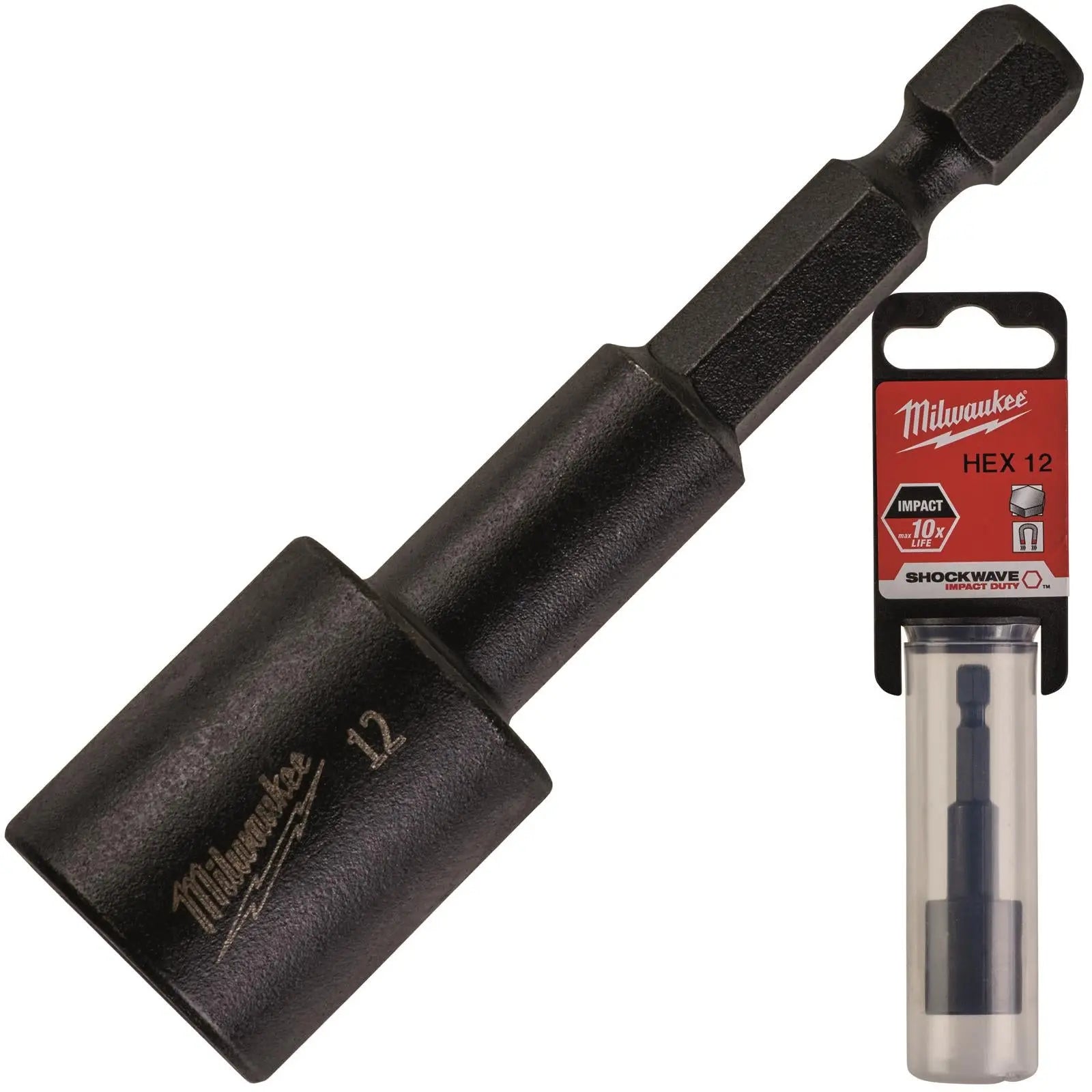 Milwaukee Magnetic Nut Driver Shockwave Impact Duty 1/4" Hex Shank Nut Runner 