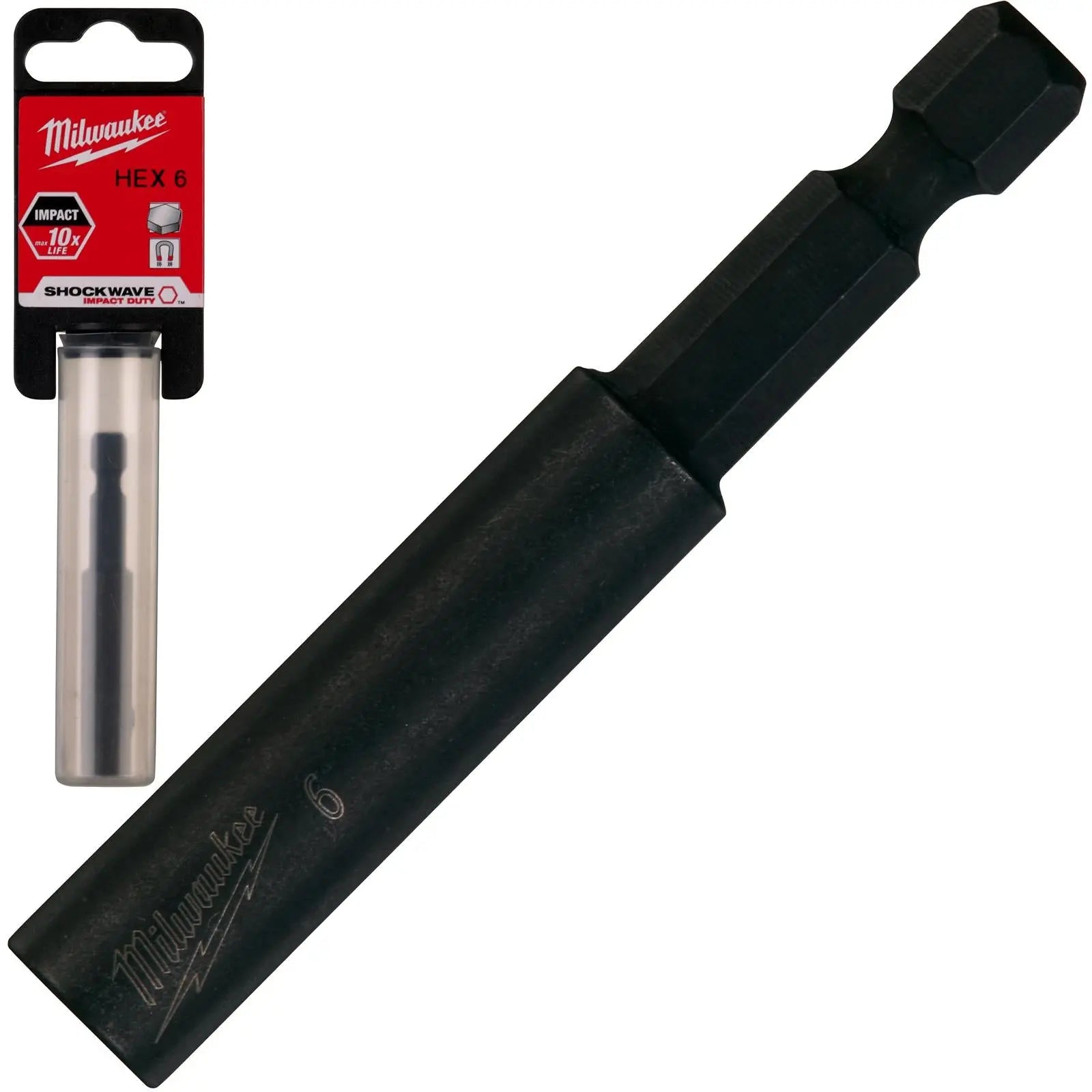 Milwaukee Magnetic Nut Driver Shockwave Impact Duty 1/4" Hex Shank Nut Runner 