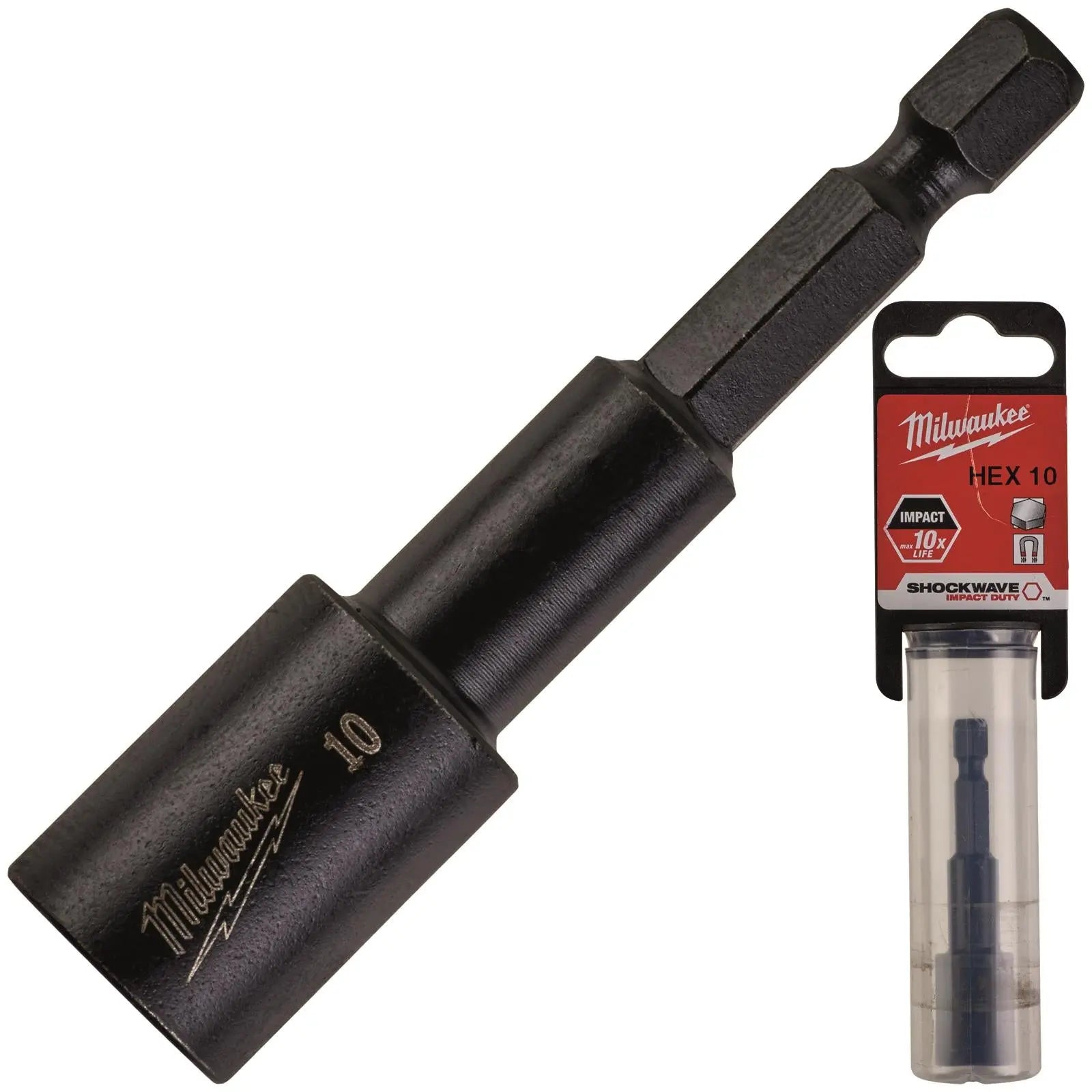 Milwaukee Magnetic Nut Driver Shockwave Impact Duty 1/4" Hex Shank Nut Runner 