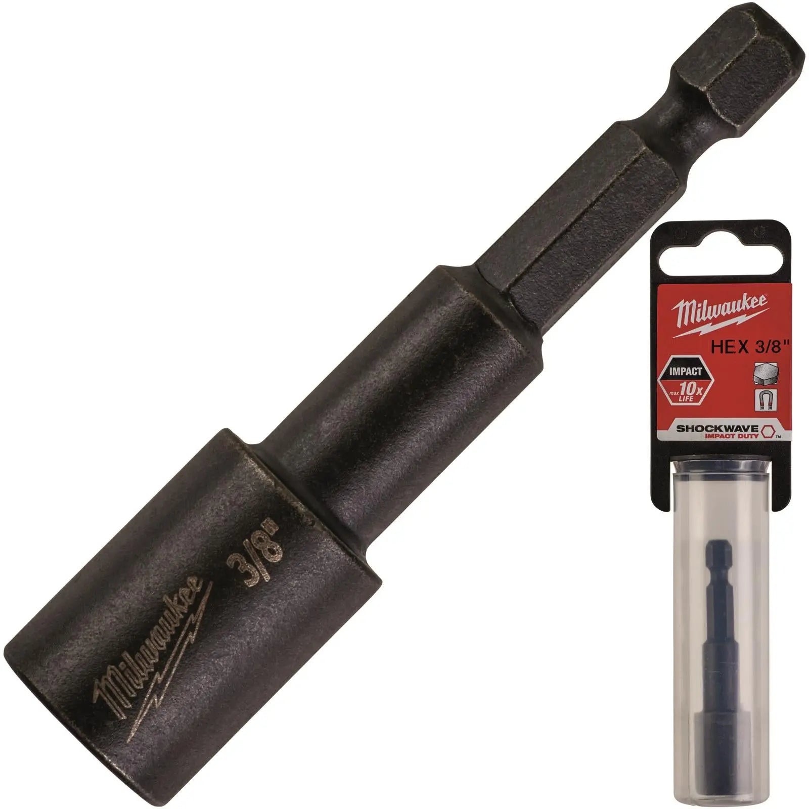 Milwaukee Magnetic Nut Driver Shockwave Impact Duty 1/4" Hex Shank Nut Runner 