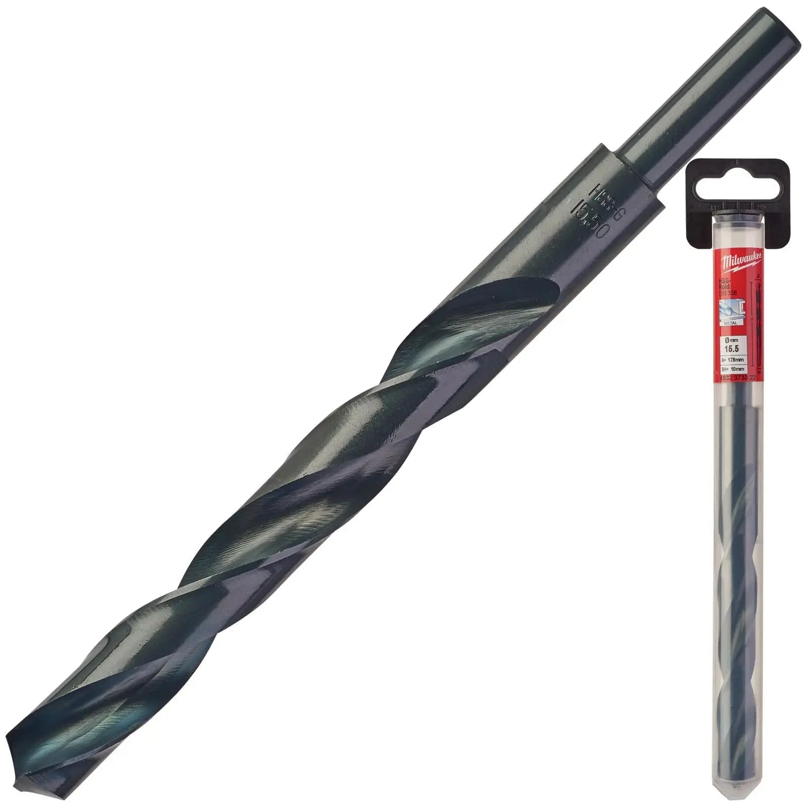 Milwaukee Metal Drill Bits HSS Rollforged with Reduced Shank DIN 338 