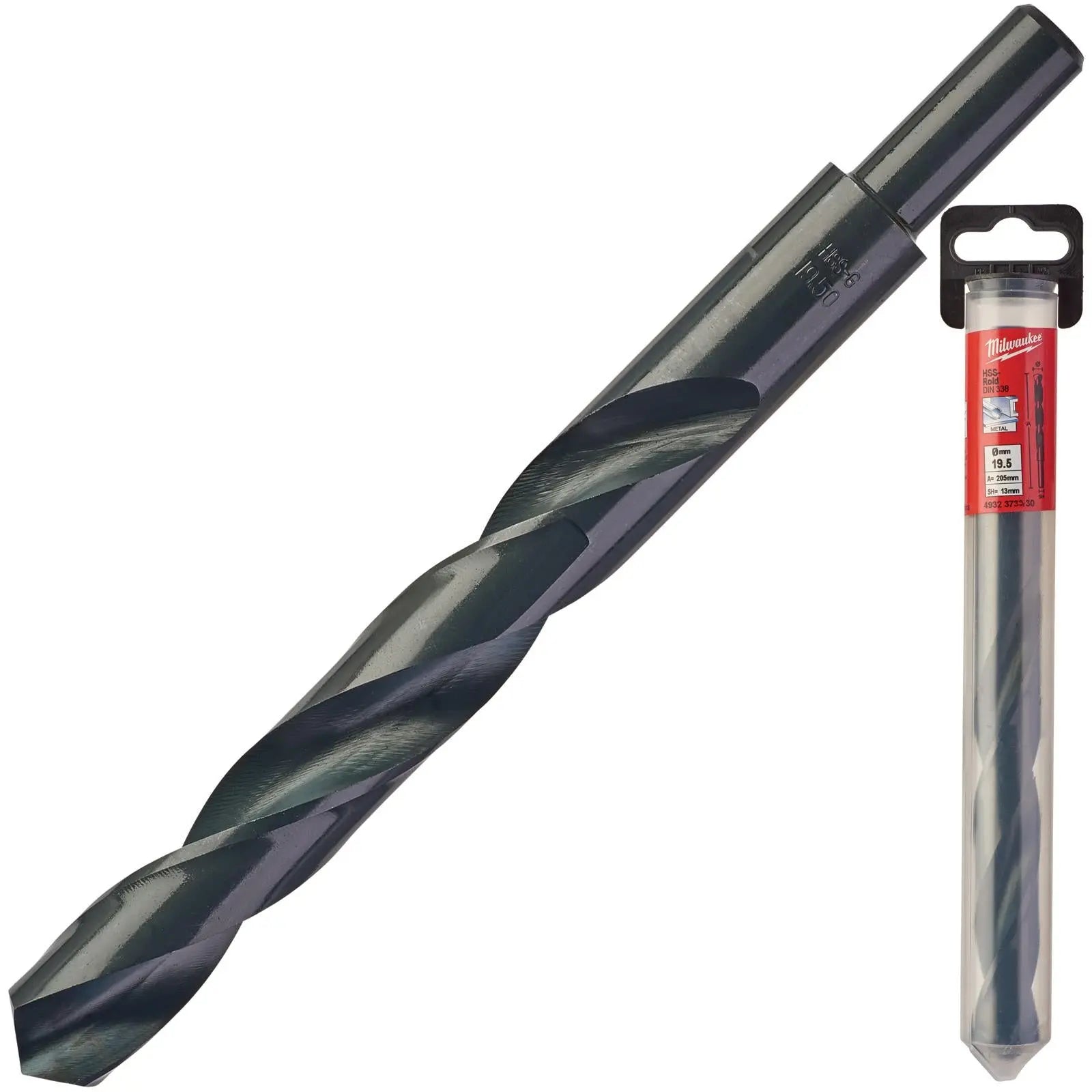 Milwaukee Metal Drill Bits HSS Rollforged with Reduced Shank DIN 338 