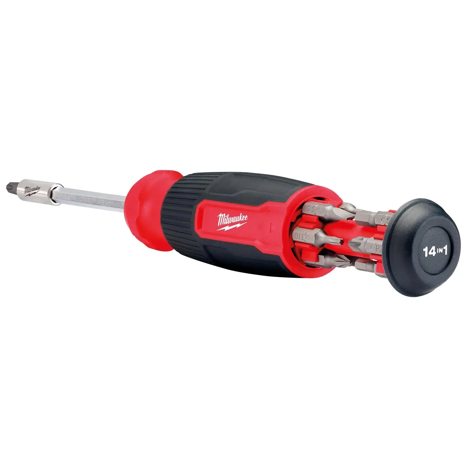 Milwaukee Multi Bit Screwdriver Set 14 in 1 Pozi Phillips Torx Slotted Hex  White Rose Tools