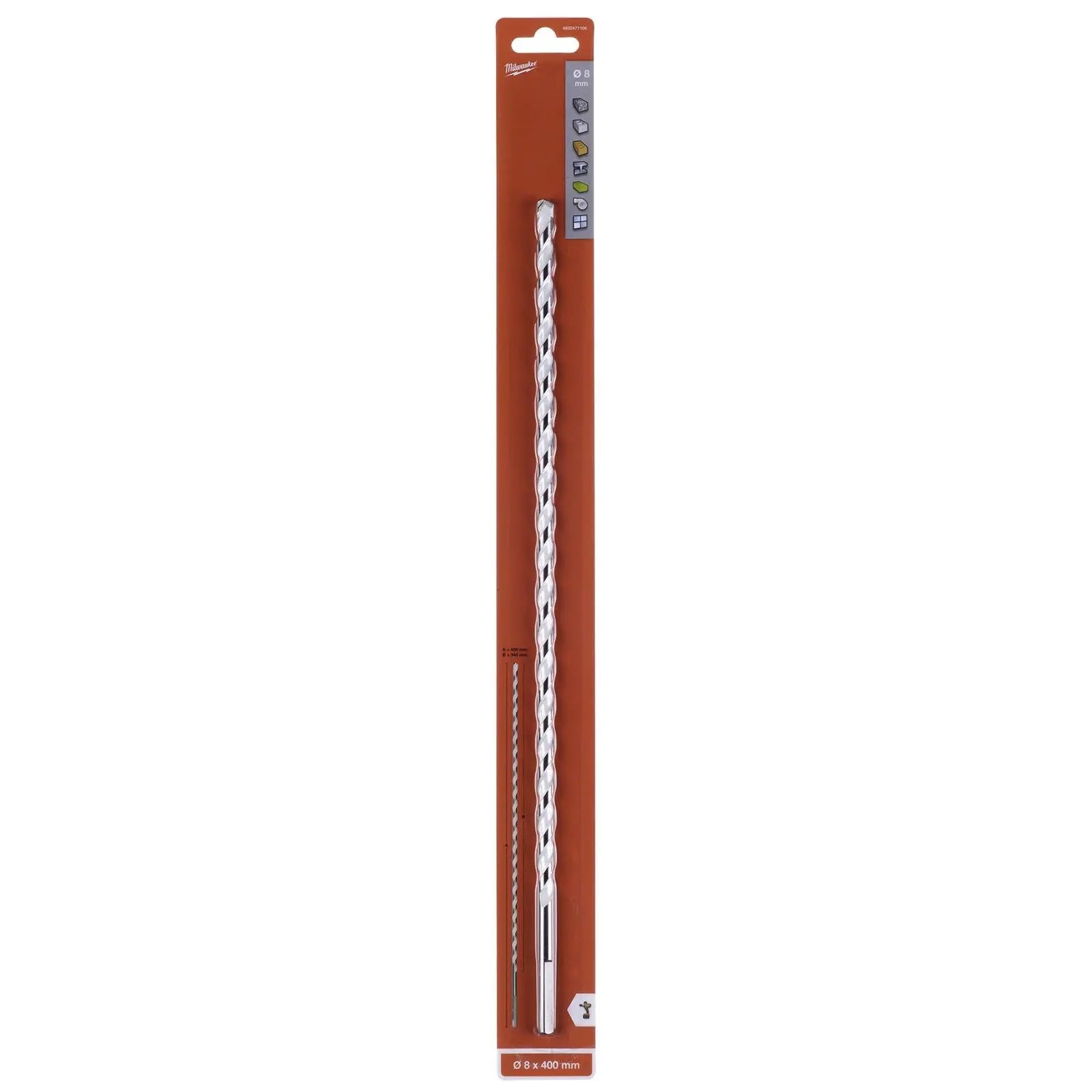 Milwaukee Multi Material Drill Bits Impact Rated TCT for Wood Metal Masonry 
