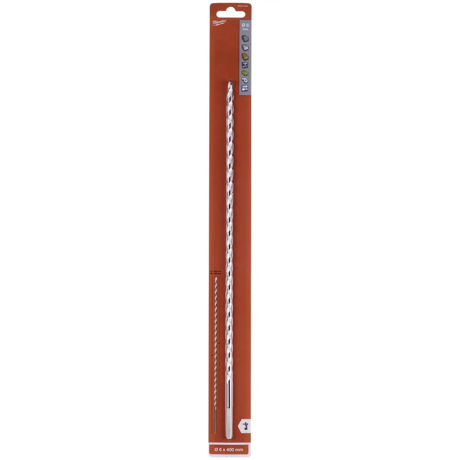 Milwaukee Multi Material Drill Bits Impact Rated TCT for Wood Metal Masonry 