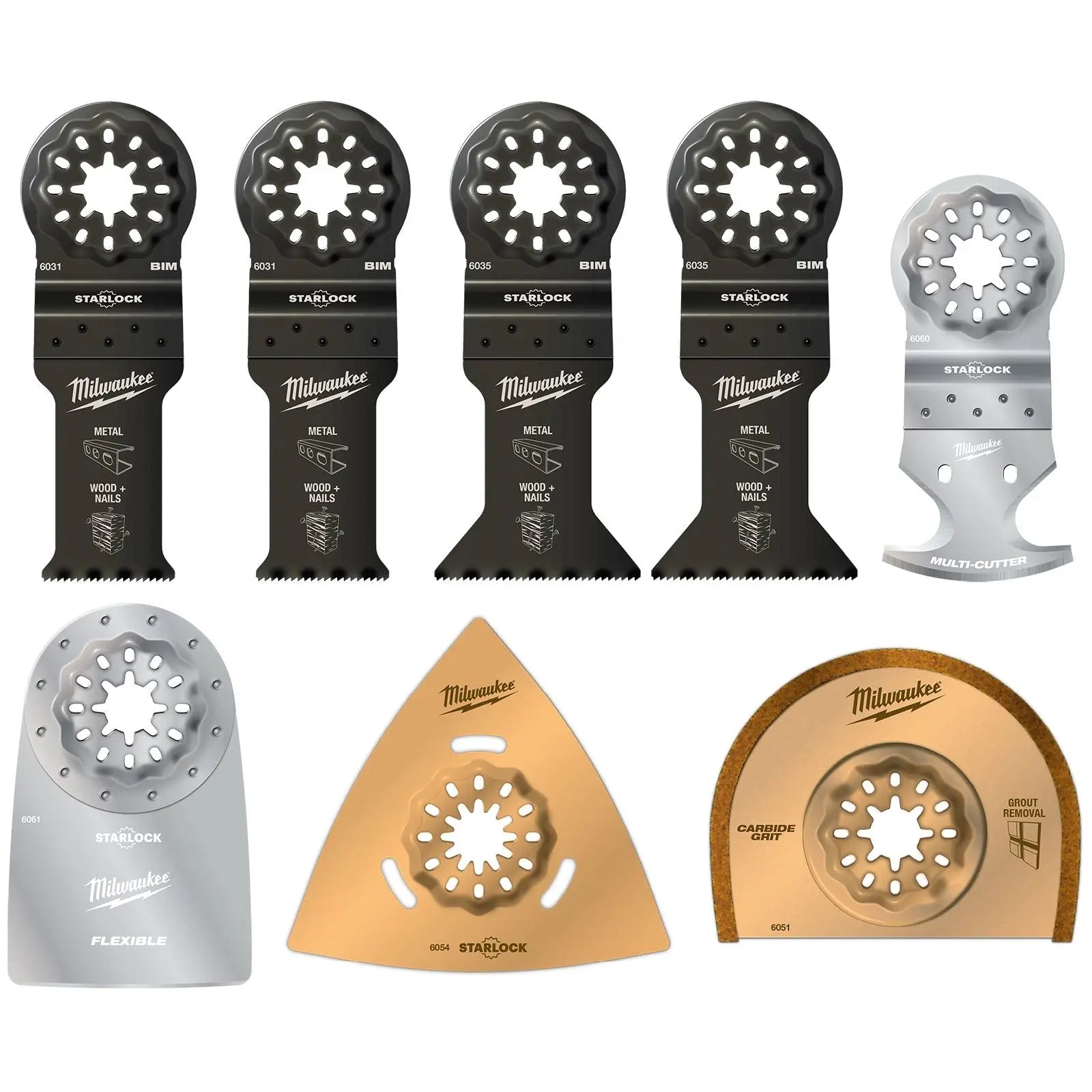 Milwaukee Multi Tool Renovation Blade Set 8 Piece 