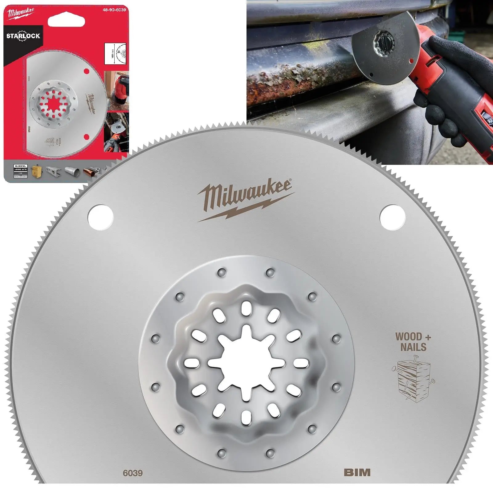 Milwaukee Multi Tool Segmented Cutting Blade 100mm x 28mm Multi Material Starlock 