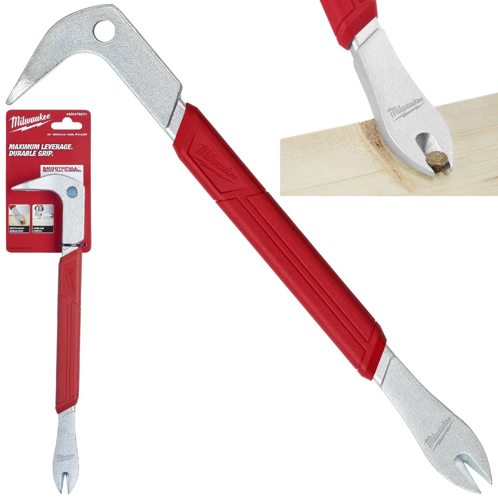 Milwaukee Nail Puller Pry Bar 12in 305mm 
