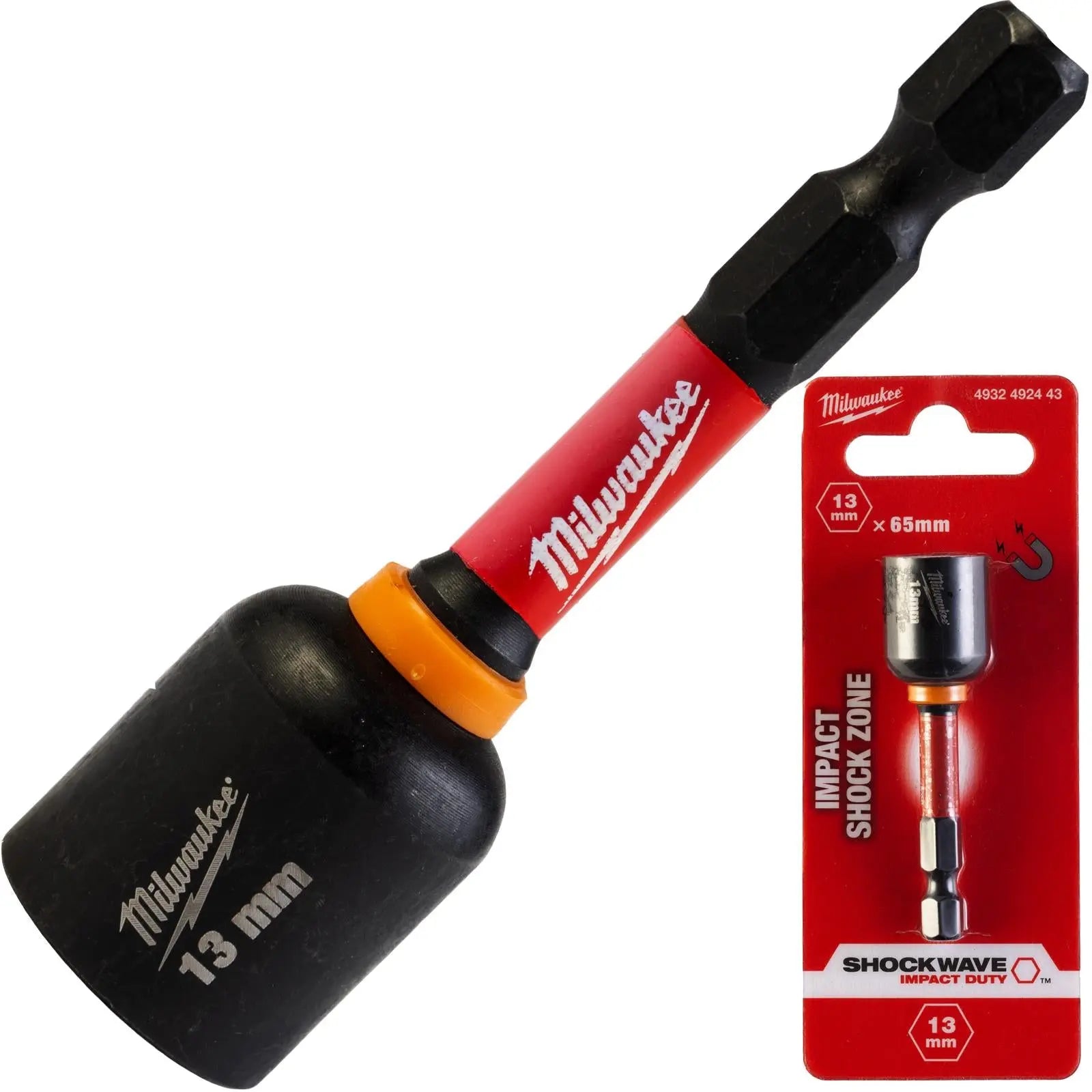 Milwaukee Nut Driver Magnetic Gen II SHOCKWAVE Impact Duty Individual  White Rose Tools