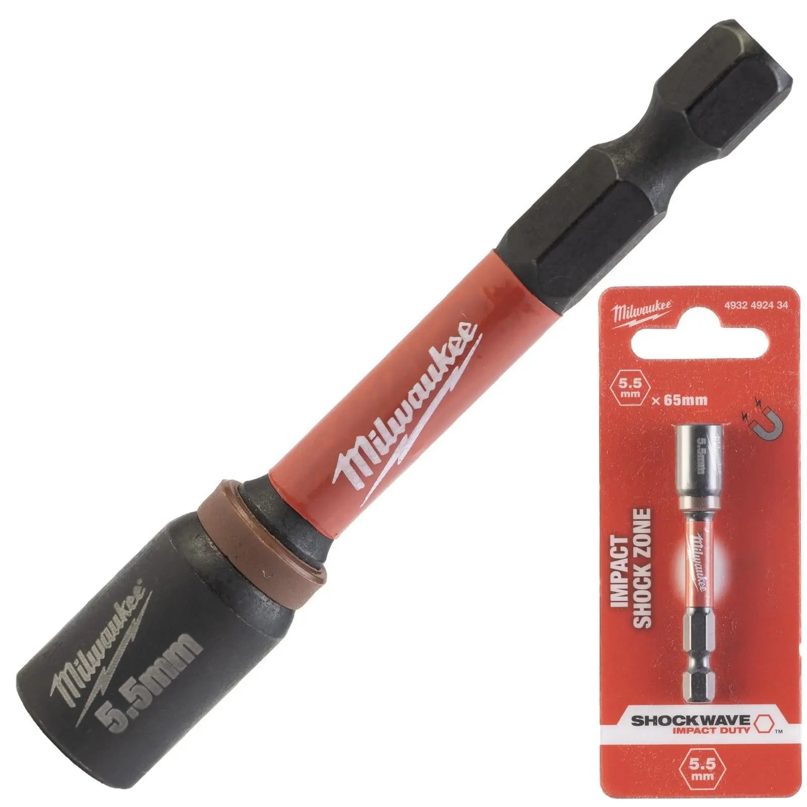 Milwaukee Nut Driver Magnetic Gen II SHOCKWAVE Impact Duty Individual  White Rose Tools