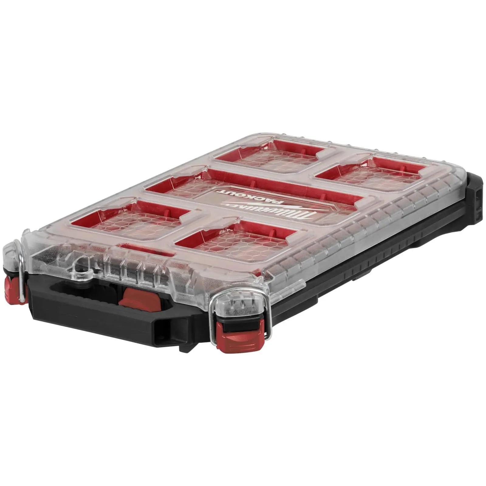 Milwaukee PACKOUT Compact Slim Organiser Tool Storage Case  White Rose Tools