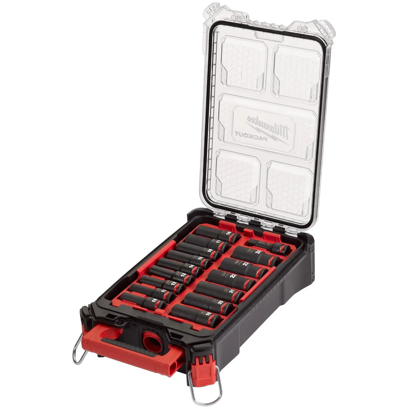 Milwaukee PACKOUT Impact Socket Set 16 Piece 1/2" Drive Deep 10-24mm SHOCKWAVE 