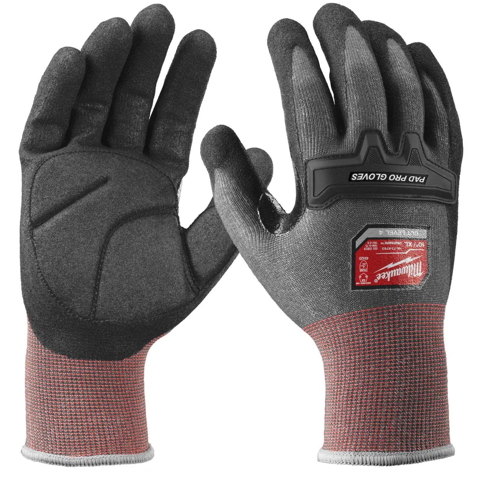 Milwaukee Pad Pro Cut D Work Safety Gloves - Choose Size  White Rose Tools