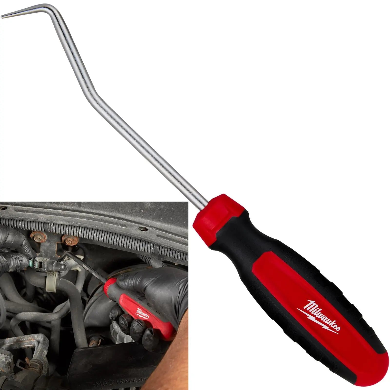 Milwaukee Pick Hook Bent 45 Degree All Metal Core O-Ring Seal Hose Puller 