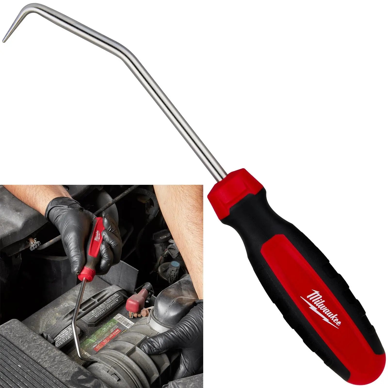 Milwaukee Pick Hook Bent 90 Degree All Metal Core O-Ring Seal Hose Puller 