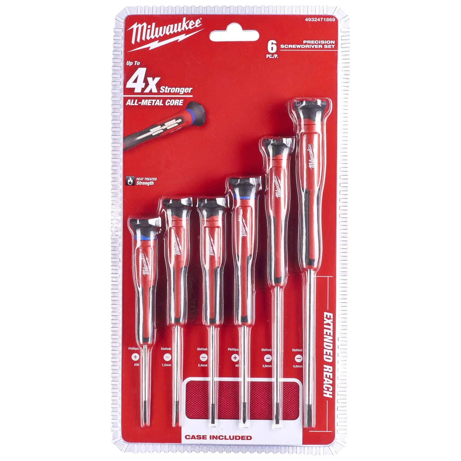 Milwaukee Precision Screwdriver Set 6 Piece Phillips Slotted 