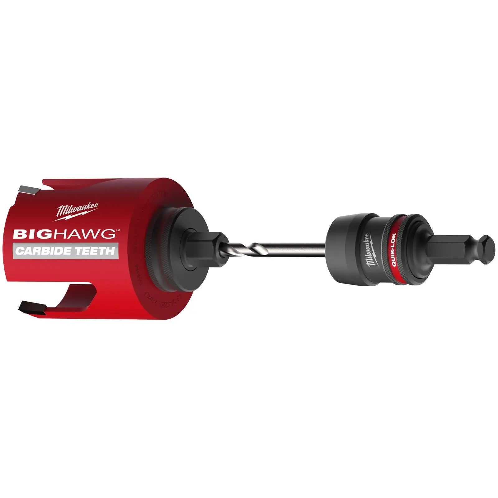 Milwaukee Quik-Lok Holesaw Arbor 11mm Hex Shank 32-210mm Hole Saws  White Rose Tools