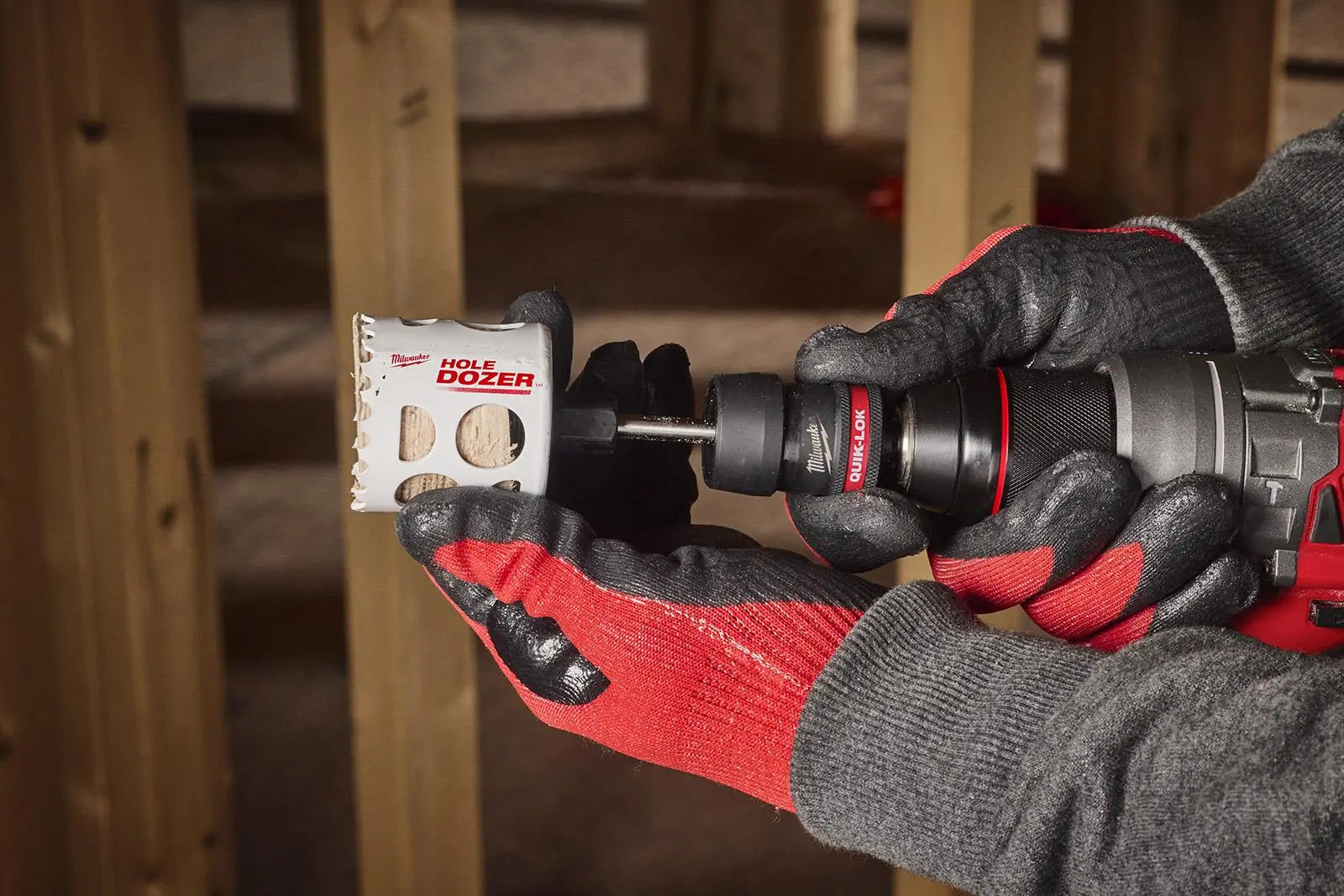 Milwaukee Quik-Lok Holesaw Arbor 9.5mm Hex Shank 14-30mm Hole Saws  White Rose Tools